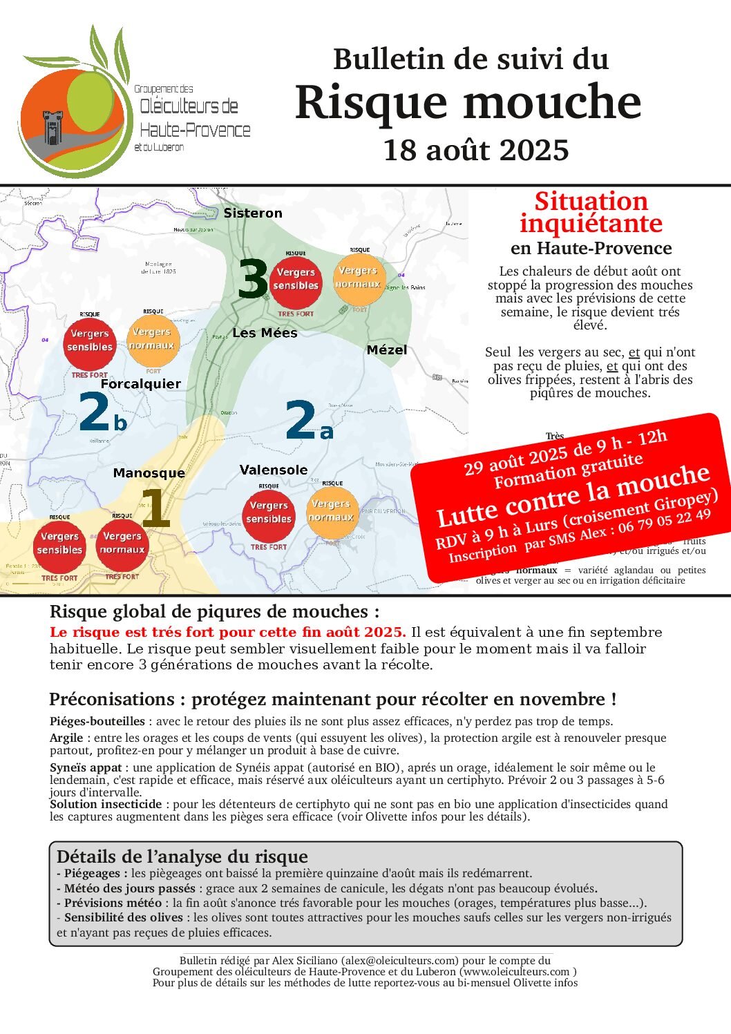 Risque Mouche août 2025
