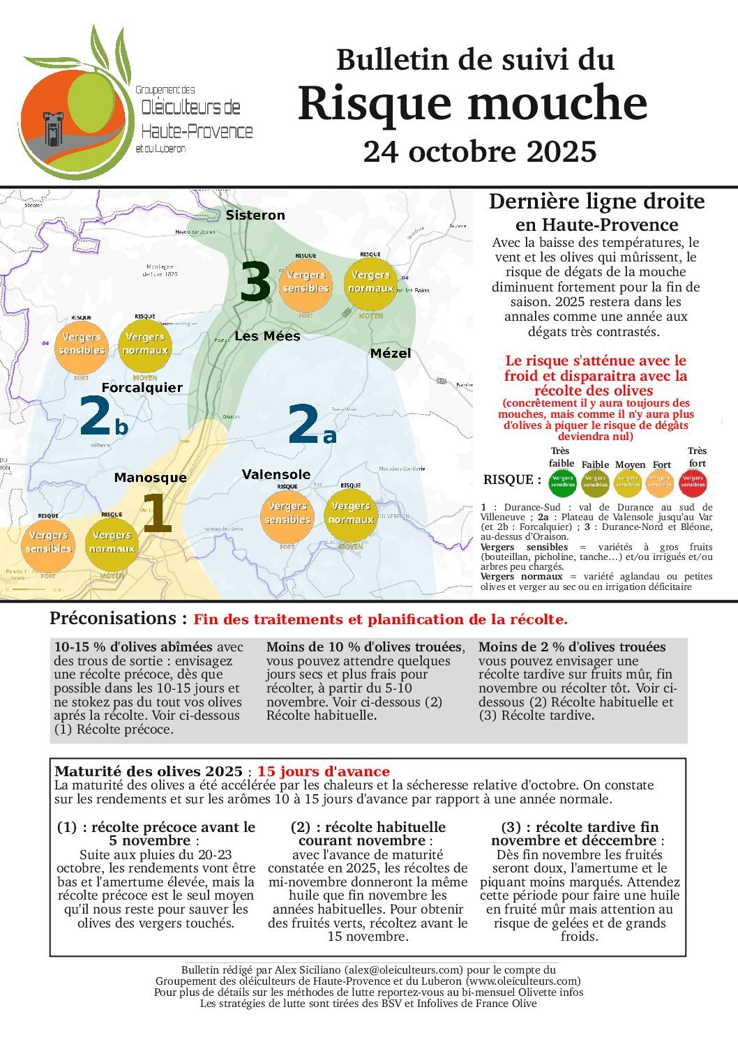 le risque mouche à fin octobre