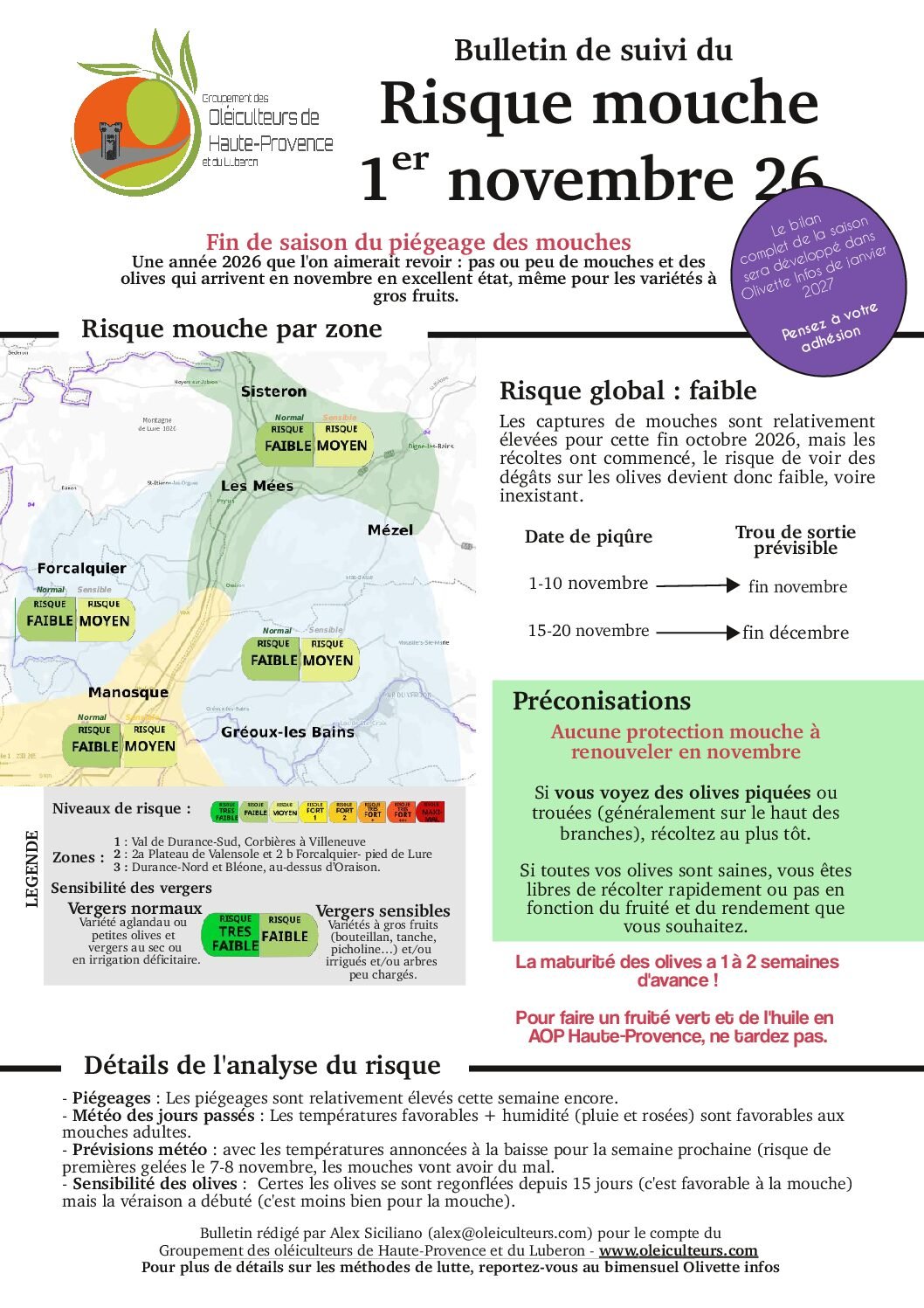 Bulletin du 1er novembre 2026